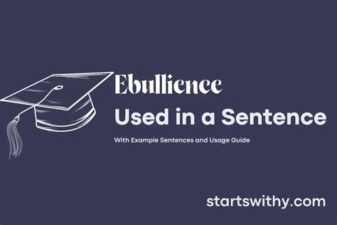 ebullience sentence.